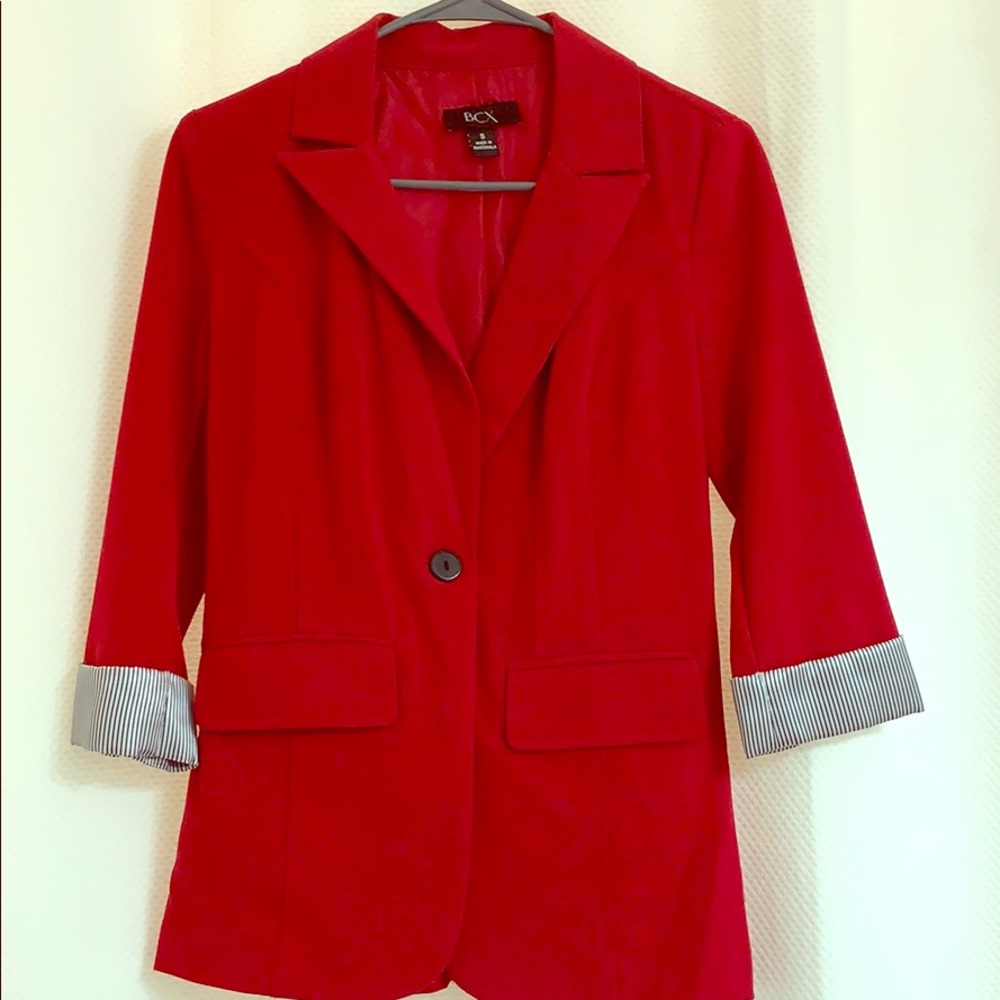 Cute red blazer.